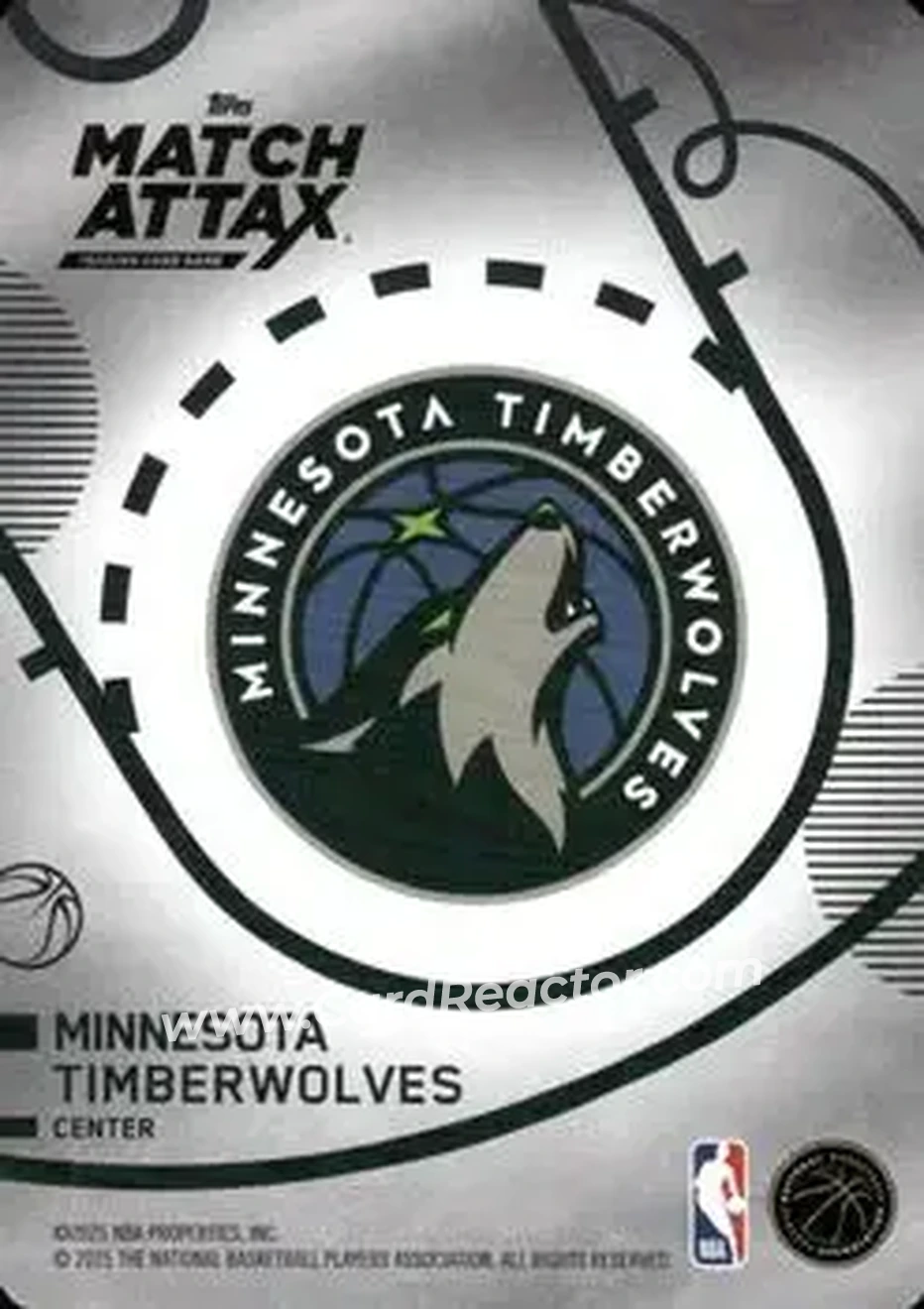 2025-26 Topps Match Attax #67 - Rudy Gobert - Minnesota Timberwolves - Back