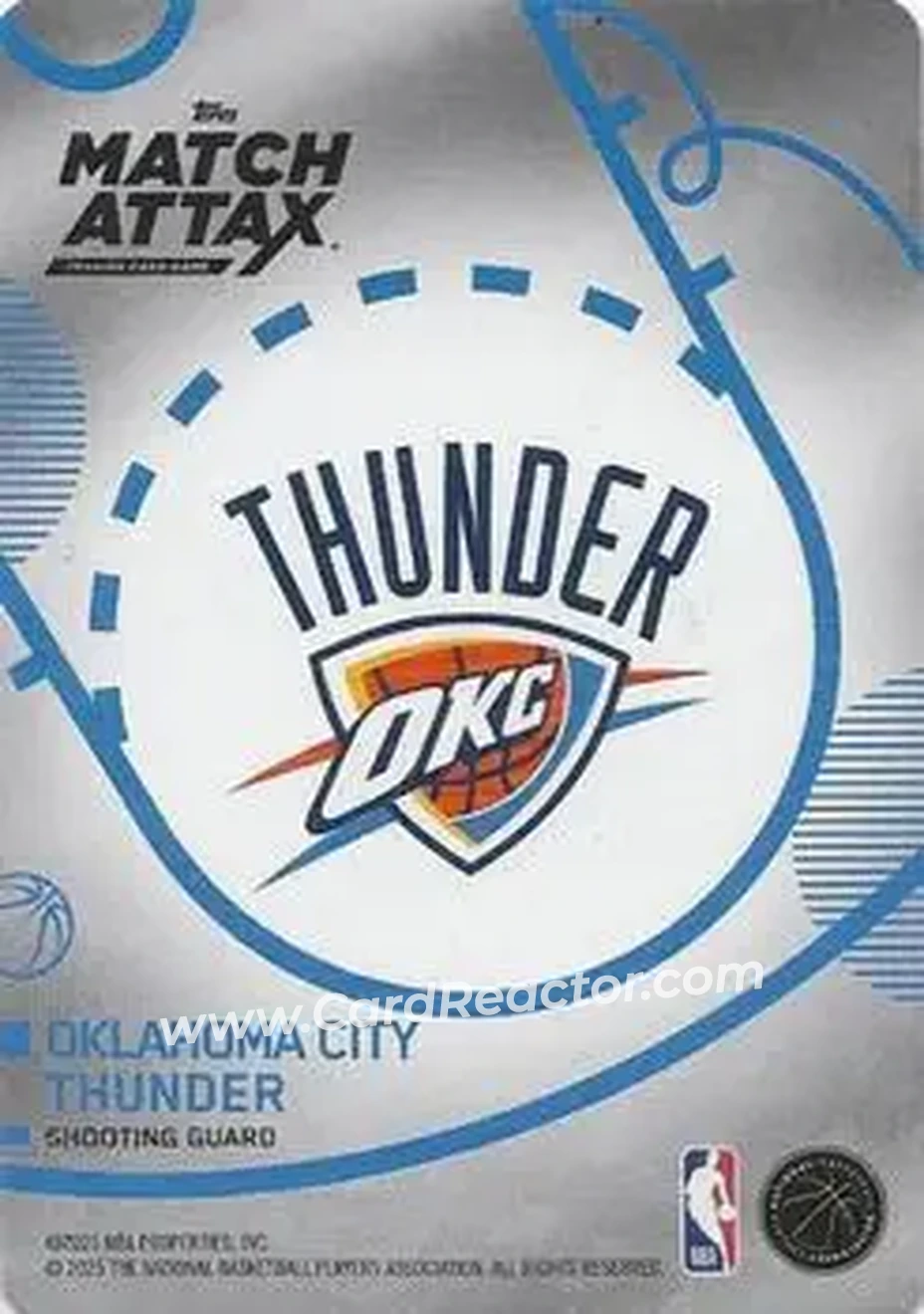 2025-26 Topps Match Attax #70 - Luguentz Dort - Oklahoma City Thunder - Back