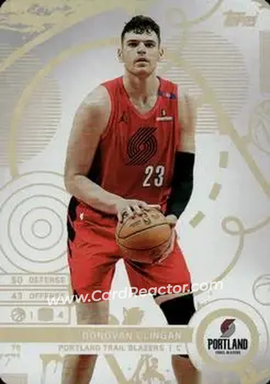 2025-26 Topps Match Attax #76 - Donovan Clingan - Portland Trail Blazers - Front