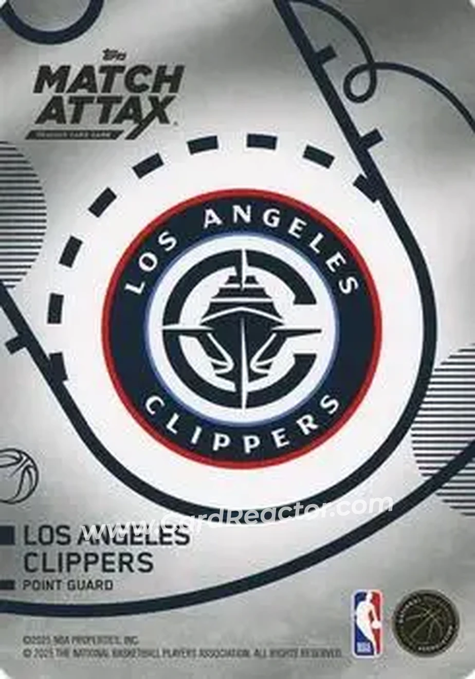 2025-26 Topps Match Attax #85 - James Harden - Los Angeles Clippers - Back