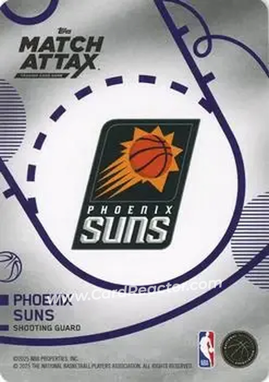 2025-26 Topps Match Attax #94 - Bradley Beal - Phoenix Suns - Back