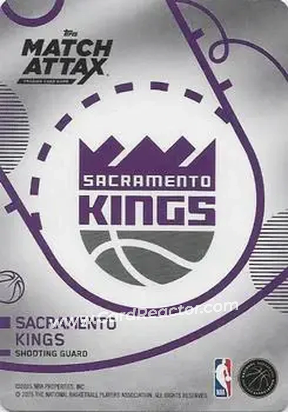 2025-26 Topps Match Attax #97 - Zach LaVine - Sacramento Kings - Back
