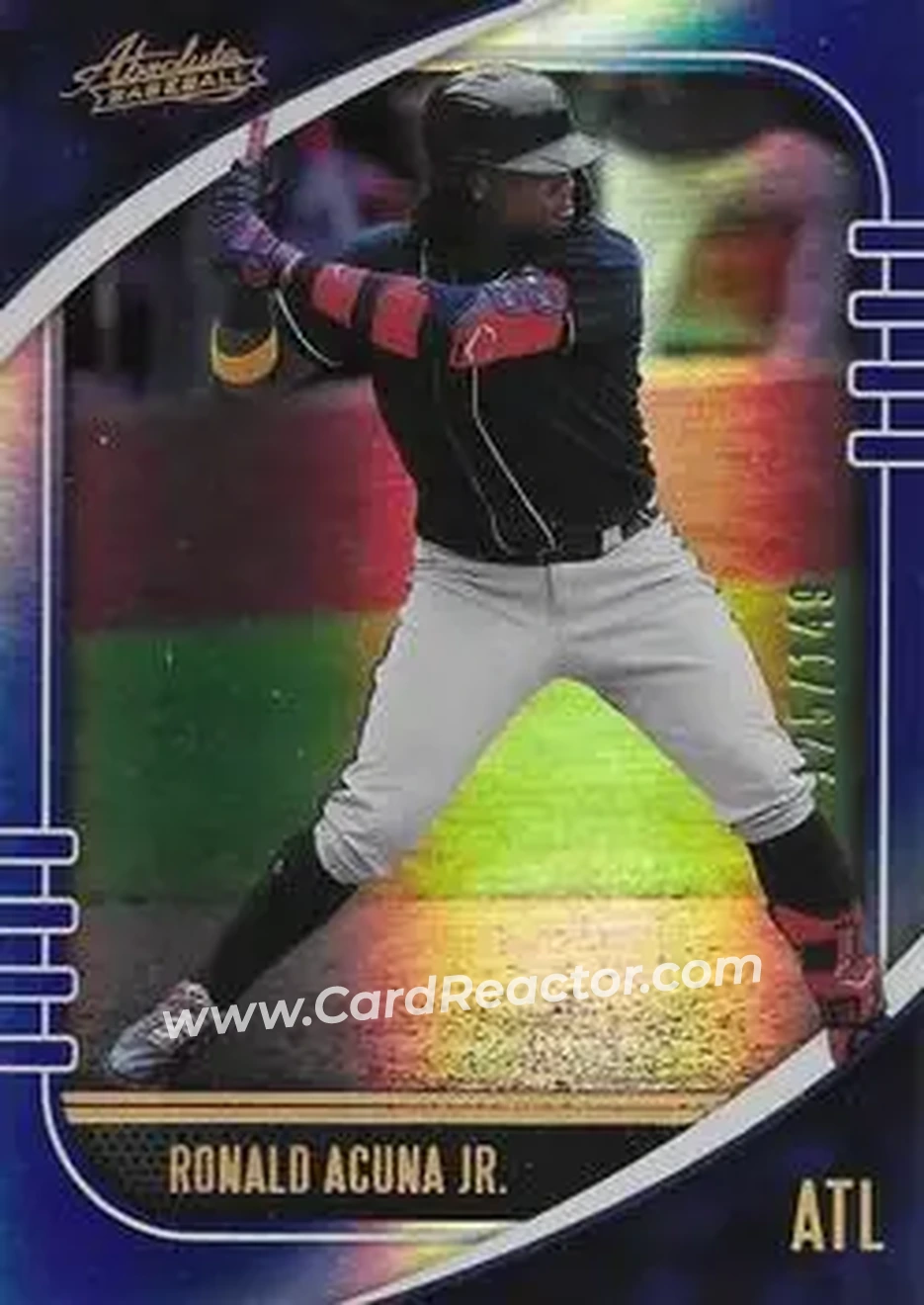2021 Panini Absolute - Spectrum Blue #96 - Ronald Acuña Jr. - Atlanta Braves