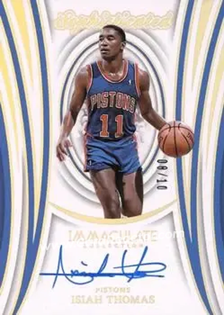 2023-24 Panini Immaculate Collection - Sophisticated Signatures Gold #SSS-ITD - Isiah Thomas - Detroit Pistons
