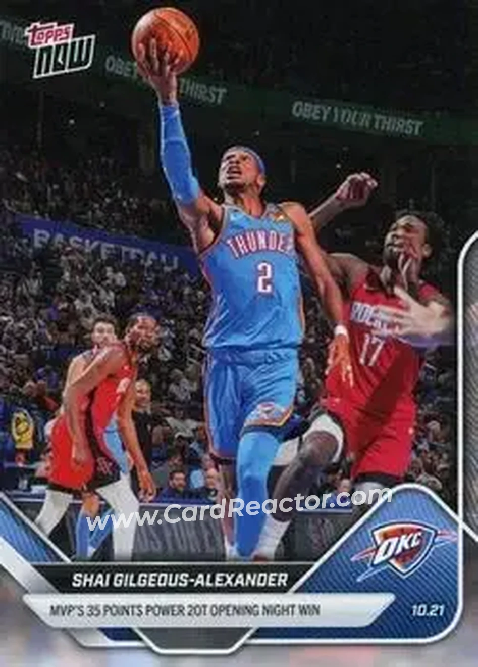 2025-26 Topps Now #1 - Shai Gilgeous-Alexander - Oklahoma City Thunder