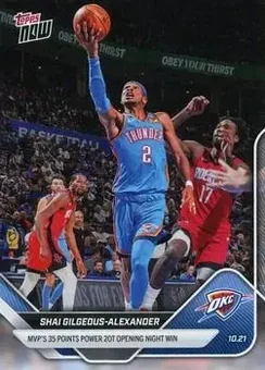 2025-26 Topps Now #1 - Shai Gilgeous-Alexander - Oklahoma City Thunder