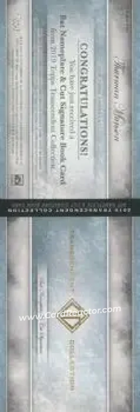 2019 Topps Transcendent Collection - Autograph Bat Nameplate Book #CSBN-TM - Thurman Munson - New York Yankees - Back