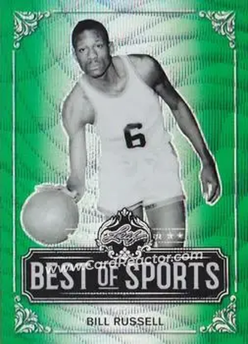 2019 Leaf Best of Sports - Green Wave #M-01 - Bill Russell - Boston Celtics