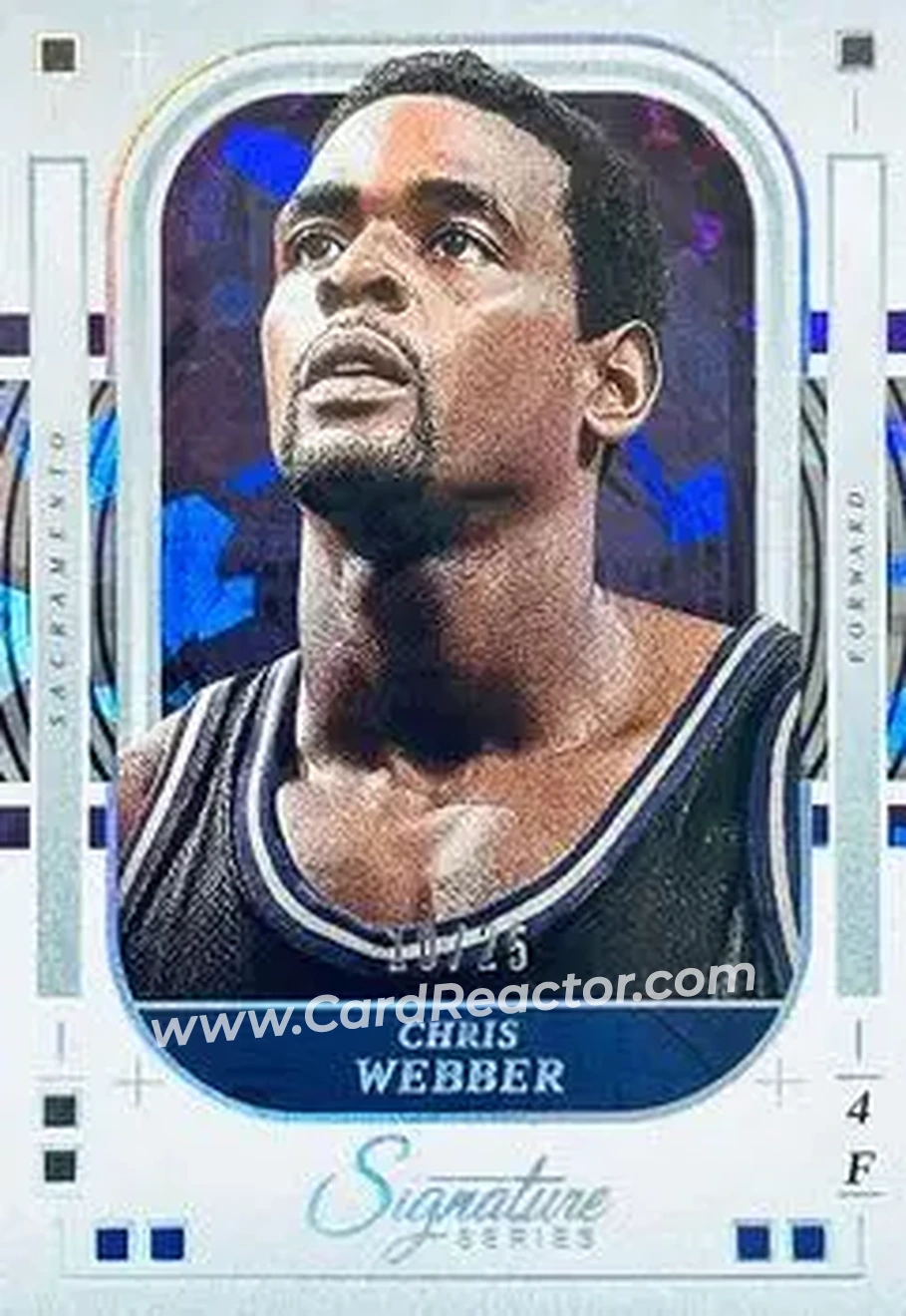 2025-26 Panini Signature Series - Cracked Ice #95 - Chris Webber - Sacramento Kings - Front