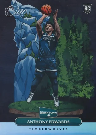 2020-21 Panini One and One - Downtown #5 - Anthony Edwards - Minnesota Timberwolves