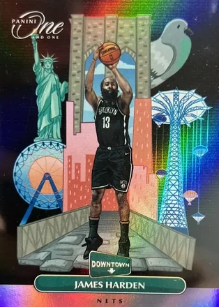 2020-21 Panini One and One - Downtown #10 - James Harden - Brooklyn Nets