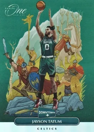 2020-21 Panini One and One - Downtown #12 - Jayson Tatum - Boston Celtics