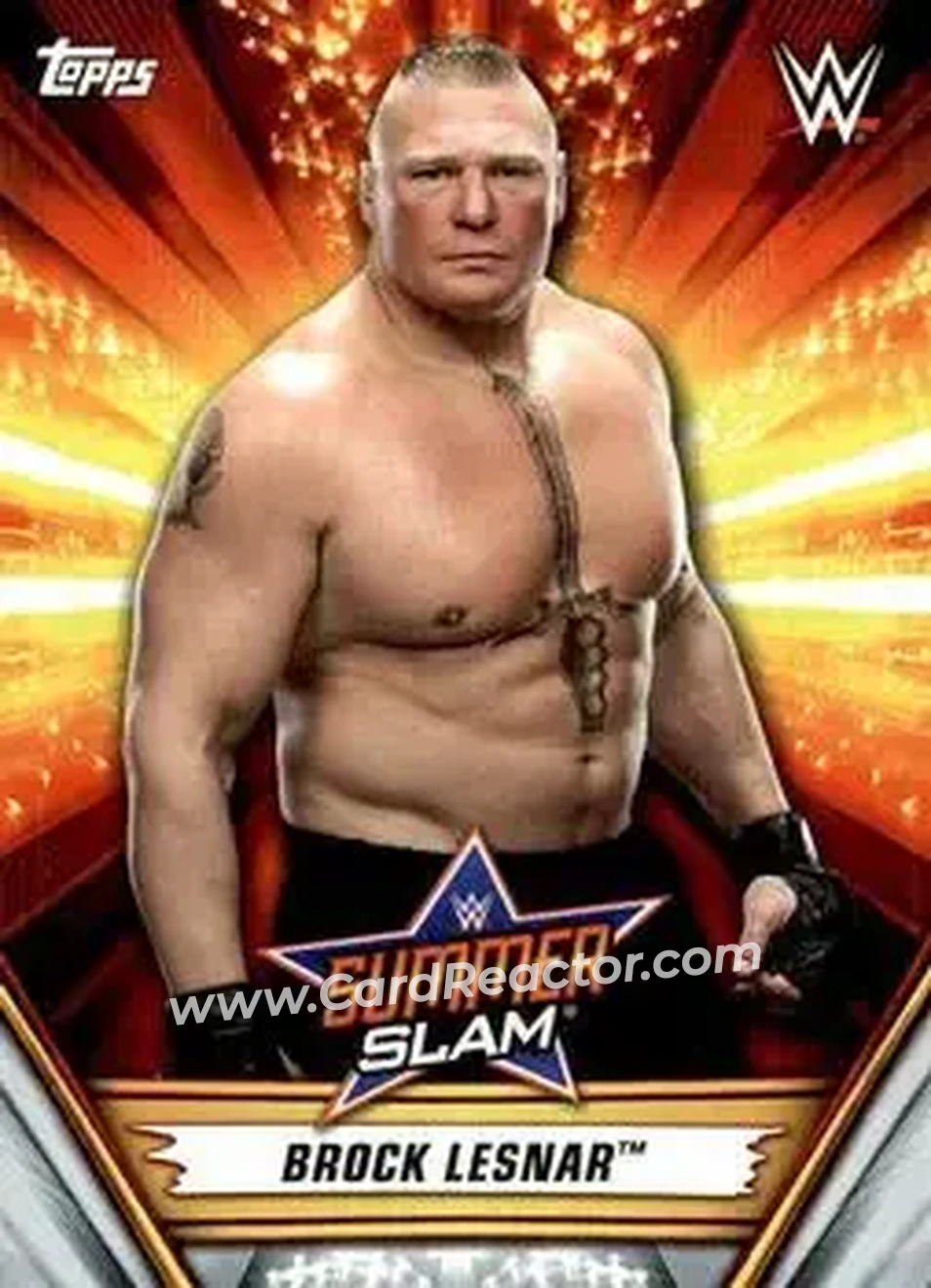 2019 Topps WWE SummerSlam #6 - Brock Lesnar