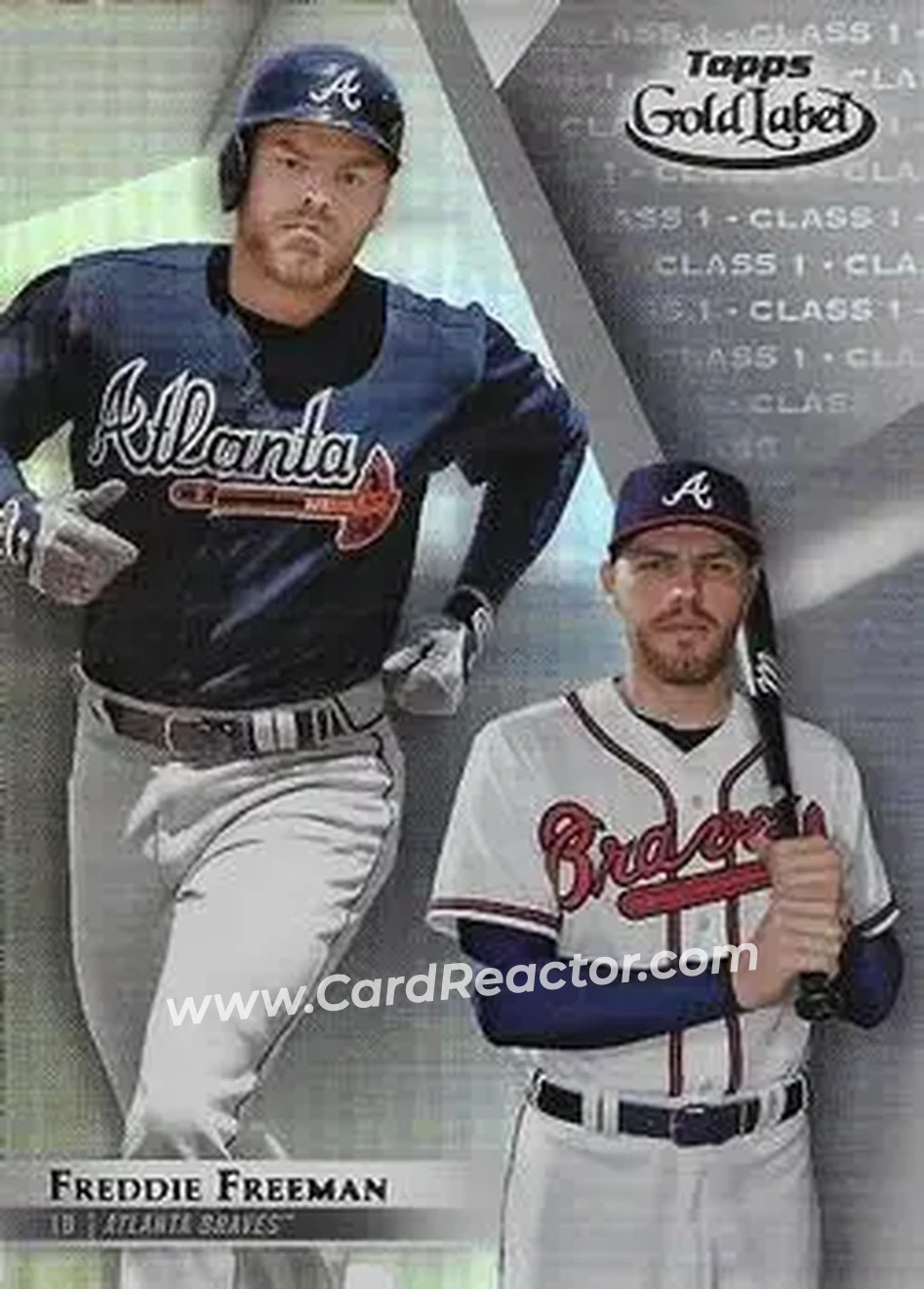 2018 Topps Gold Label #9 - Freddie Freeman - Atlanta Braves