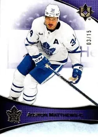 2022-23 Upper Deck Ultimate Collection - Purple #11 - Auston Matthews - Toronto Maple Leafs
