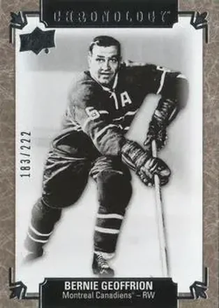 2018-19 Upper Deck Chronology #5 - Bernie Geoffrion - Montreal Canadiens
