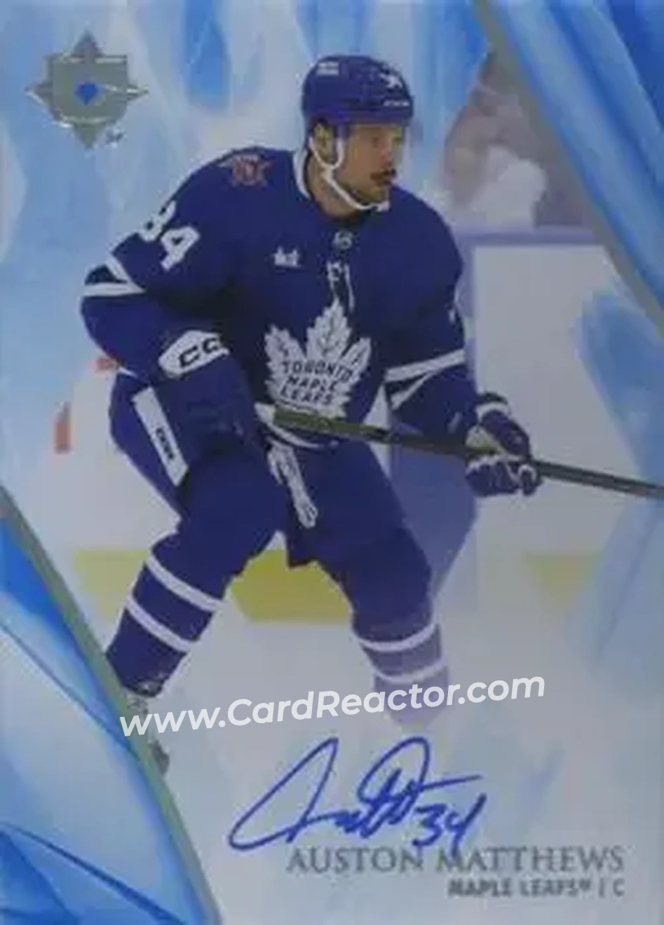2023-24 Upper Deck Ultimate Collection - Autographs #22 - Auston Matthews - Toronto Maple Leafs - Front 2023-24 Upper Deck Ultimate Collection - Autographs #22 - Auston Matthews - Toronto Maple Leafs - Front