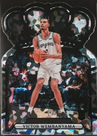 2023-24 Panini Crown Royale - Crystal FOTL Black #48 - Victor Wembanyama - San Antonio Spurs