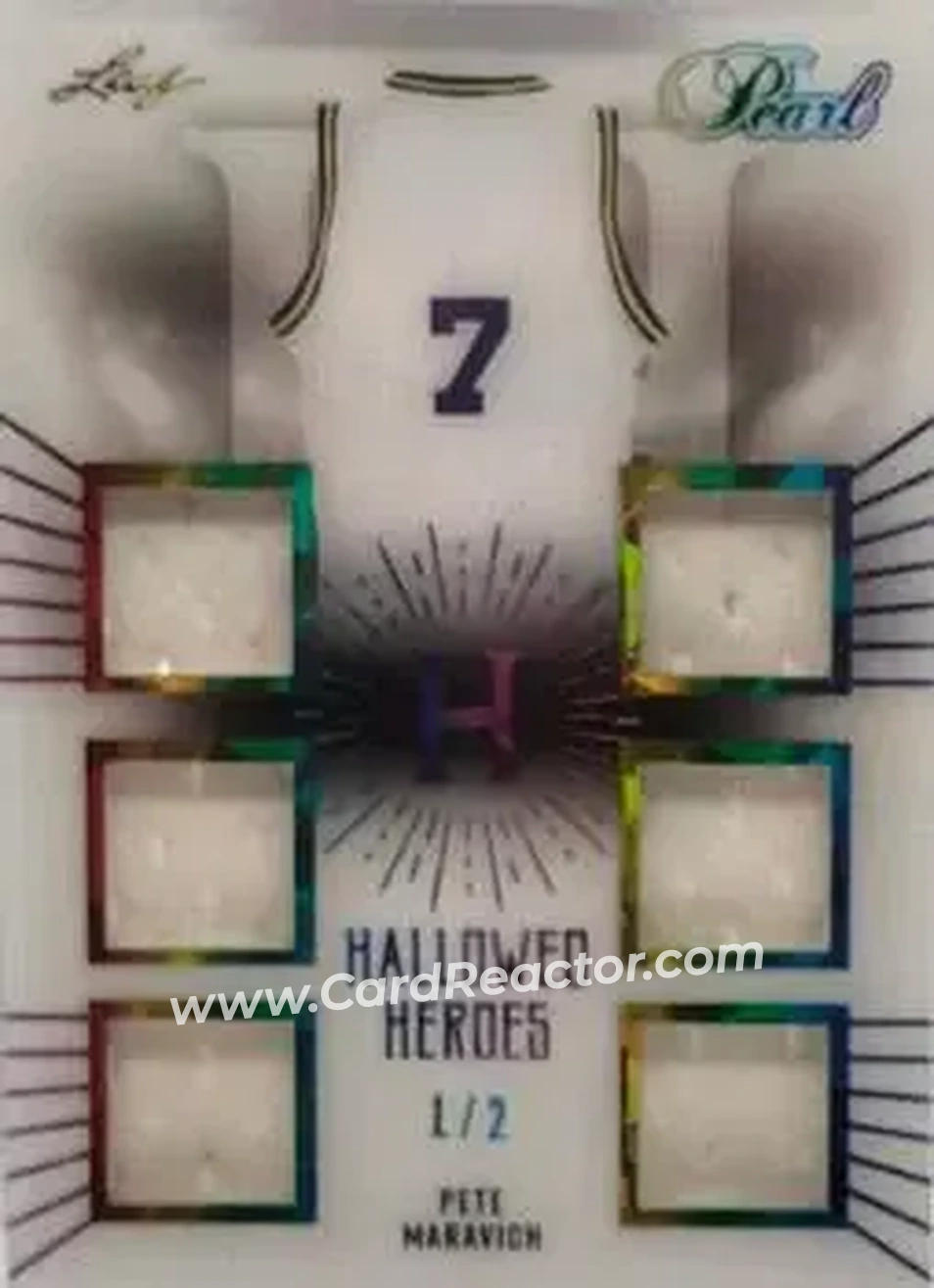 2021-22 Leaf Pearl - Hallowed Heroes Rainbow Kaleidoscope #HH-12 - Pete Maravich