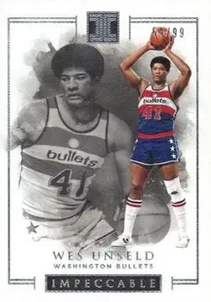 2016-17 Panini Impeccable #53 - Wes Unseld - Washington Bullets