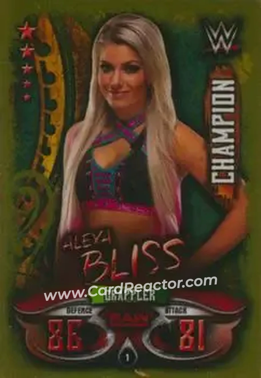 2018 Topps India Slam Attax WWE Live #1 - Alexa Bliss