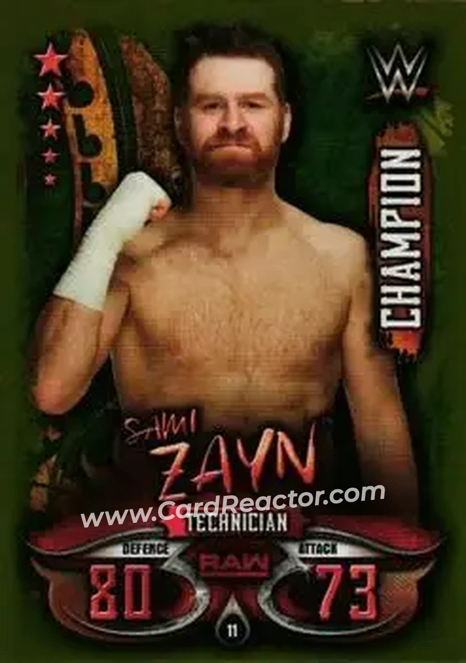 2018 Topps India Slam Attax WWE Live #11 - Sami Zayn
