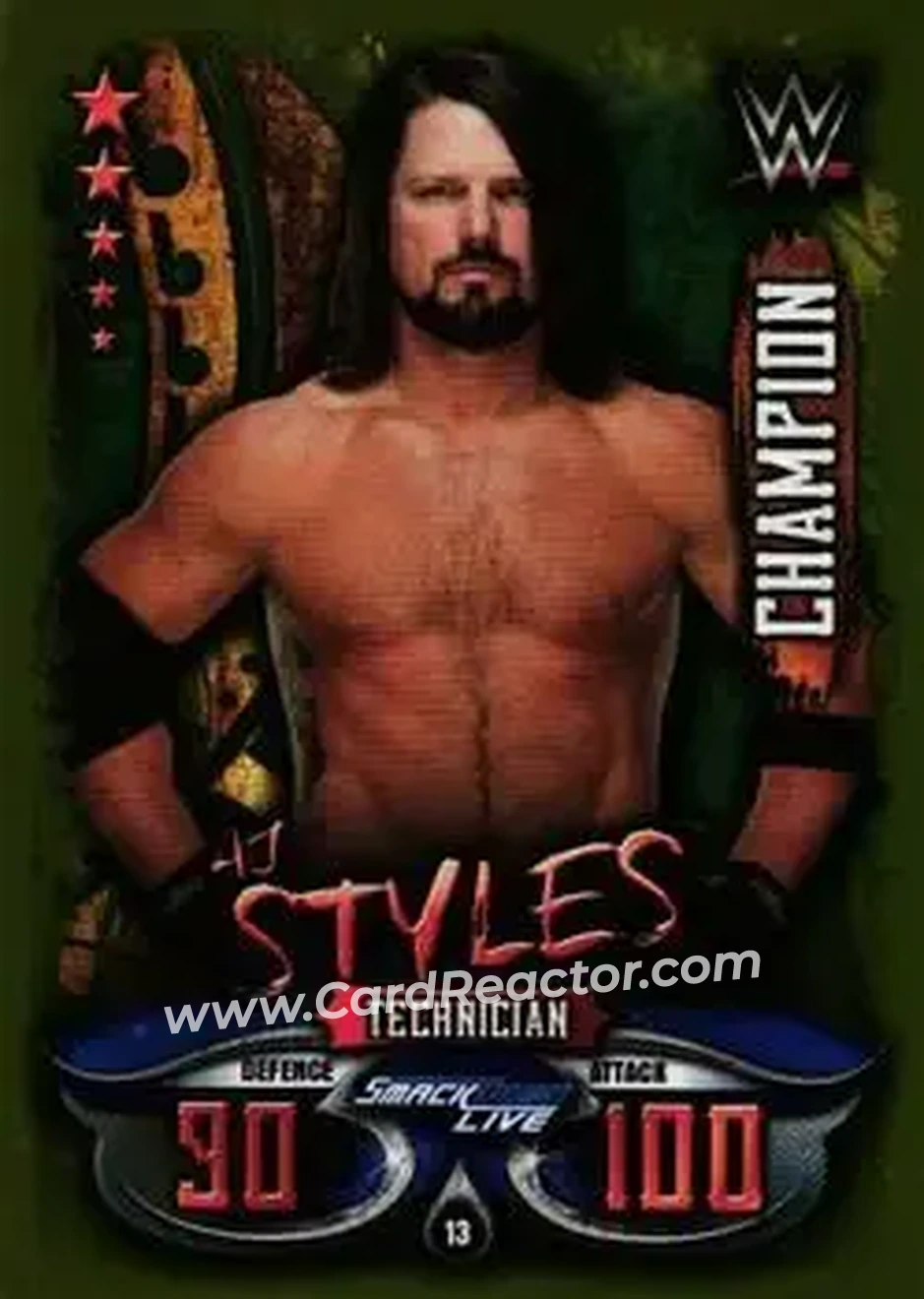2018 Topps India Slam Attax WWE Live #13 - AJ Styles
