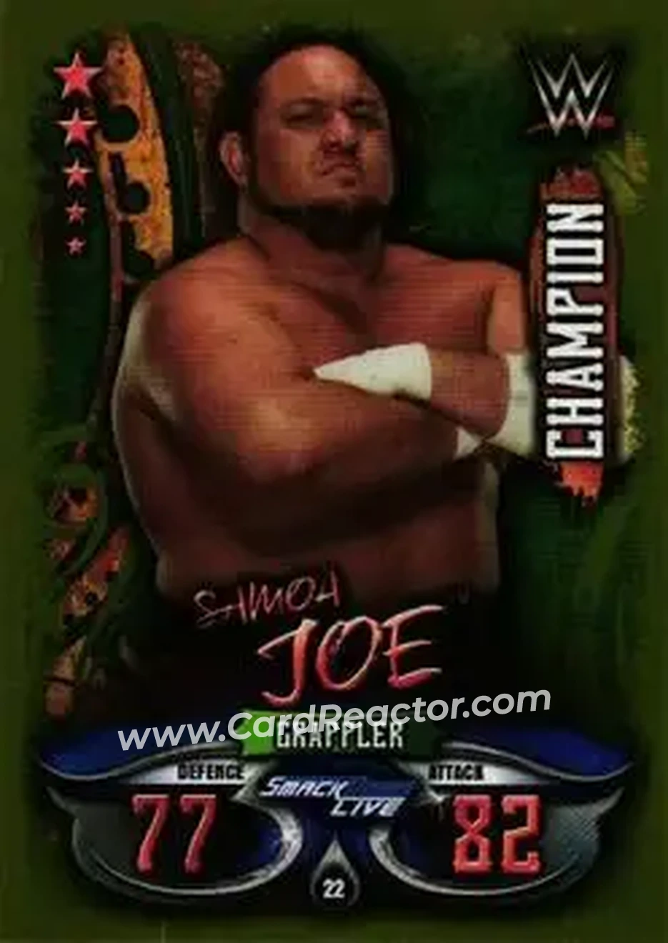 2018 Topps India Slam Attax WWE Live #22 - Samoa Joe
