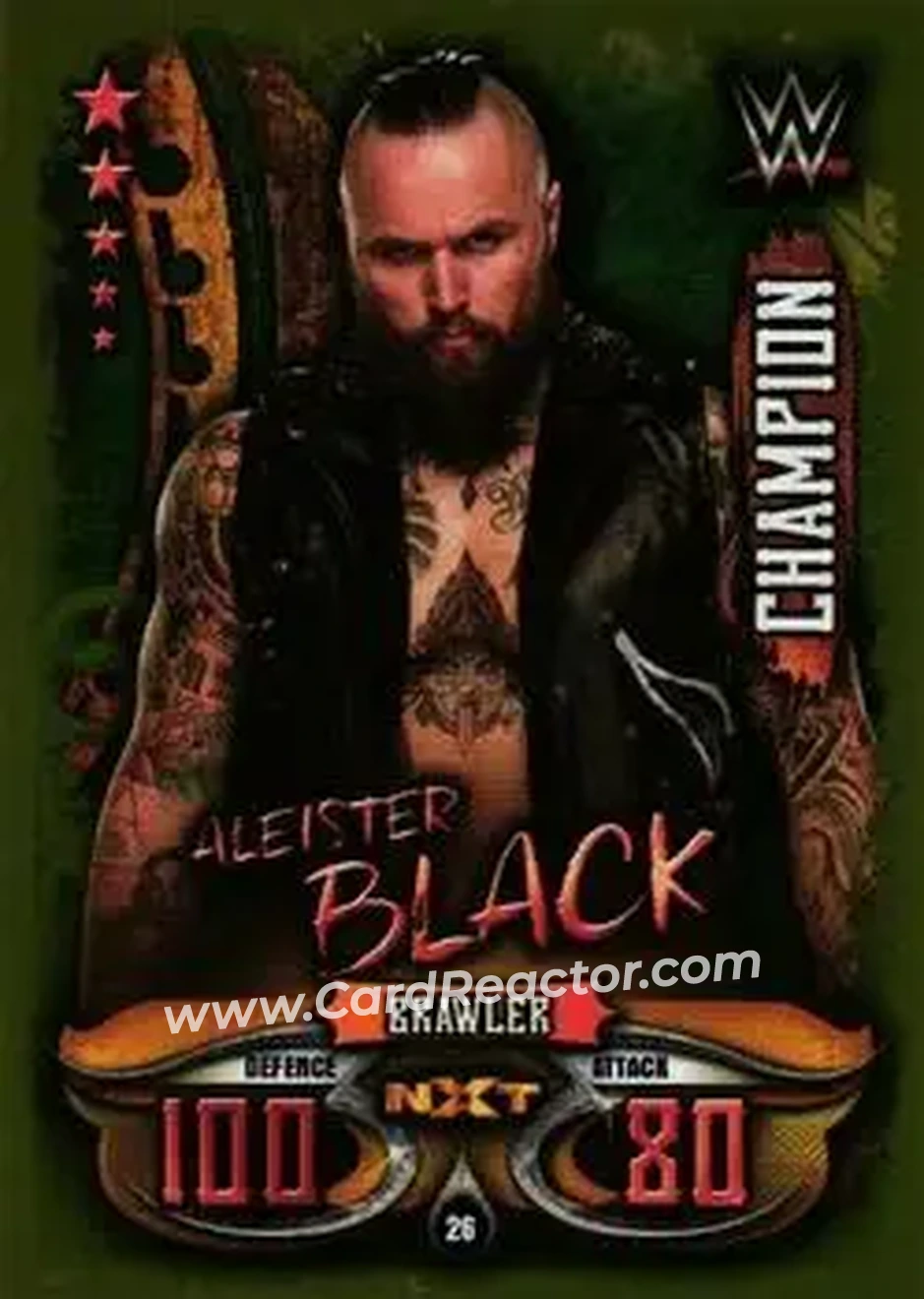 2018 Topps India Slam Attax WWE Live #26 - Aleister Black
