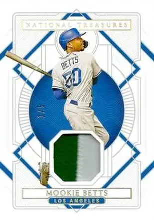 2021 Panini National Treasures - Holo Silver #85 - Mookie Betts - Los Angeles Dodgers