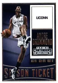 2015 Panini Contenders Draft Picks #5 - Andre Drummond - Connecticut Huskies
