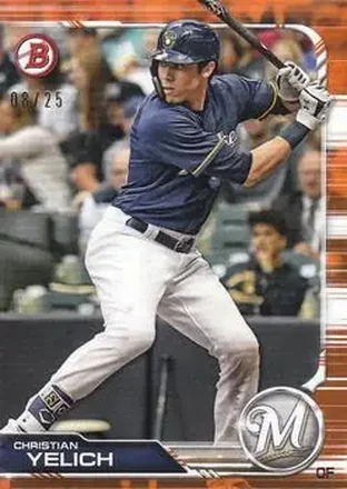 2019 Bowman - Orange #14 - Christian Yelich - Milwaukee Brewers