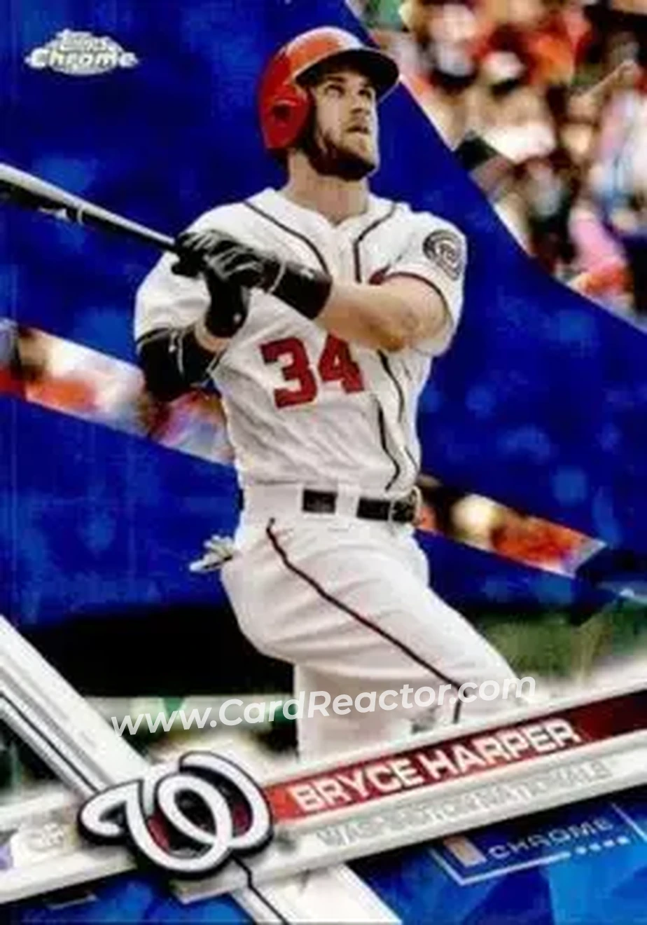 2017 Topps Chrome Sapphire Edition #34 - Bryce Harper - Washington Nationals