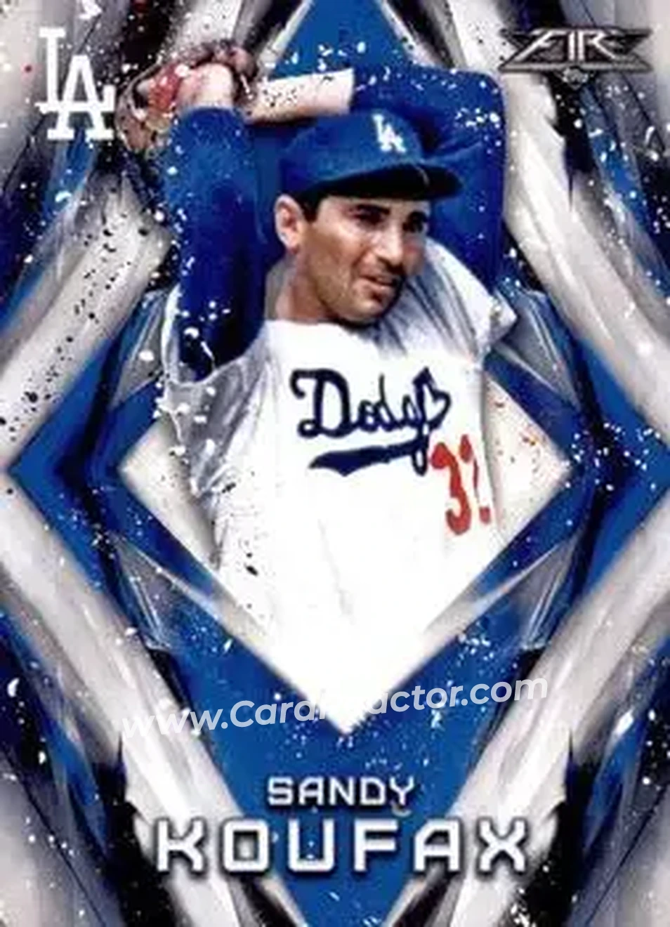 2017 Topps Fire #25 - Sandy" Koufax - Los Angeles Dodgers