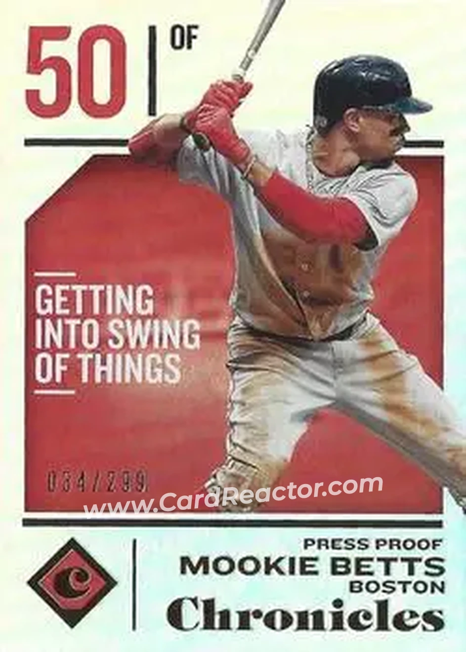 2018 Panini Chronicles - Press Proof #10 - Mookie Betts - Boston Red Sox