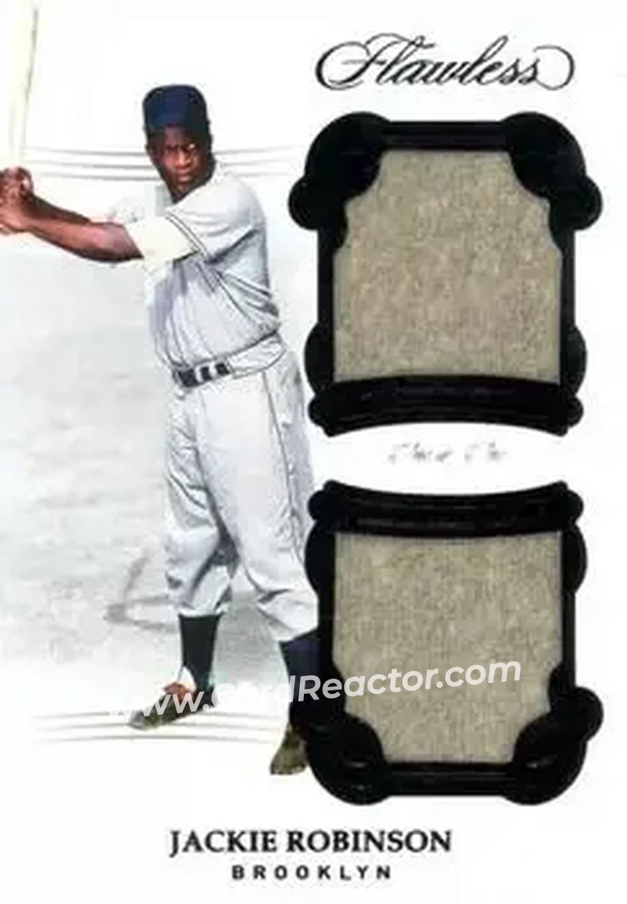 2018 Panini Flawless - Dual Memorabilia Black #DM-JR - Jackie Robinson - Brooklyn Dodgers