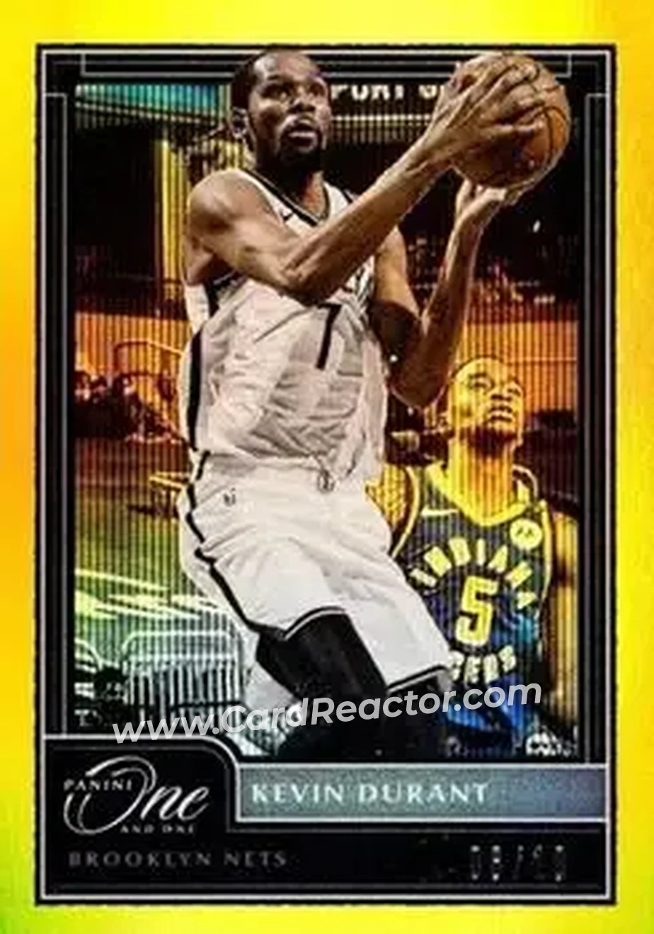 2020-21 Panini One and One - Gold #36 - Kevin Durant - Brooklyn Nets - Front 2020-21 Panini One and One - Gold #36 - Kevin Durant - Brooklyn Nets - Front