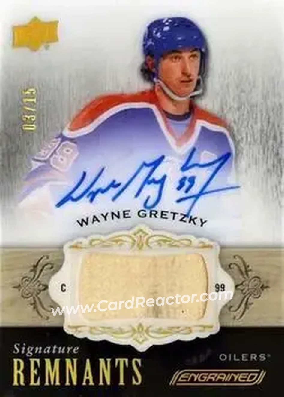 2018-19 Upper Deck Engrained - Signature Remnants #SR-WG - Wayne Gretzky - Edmonton Oilers