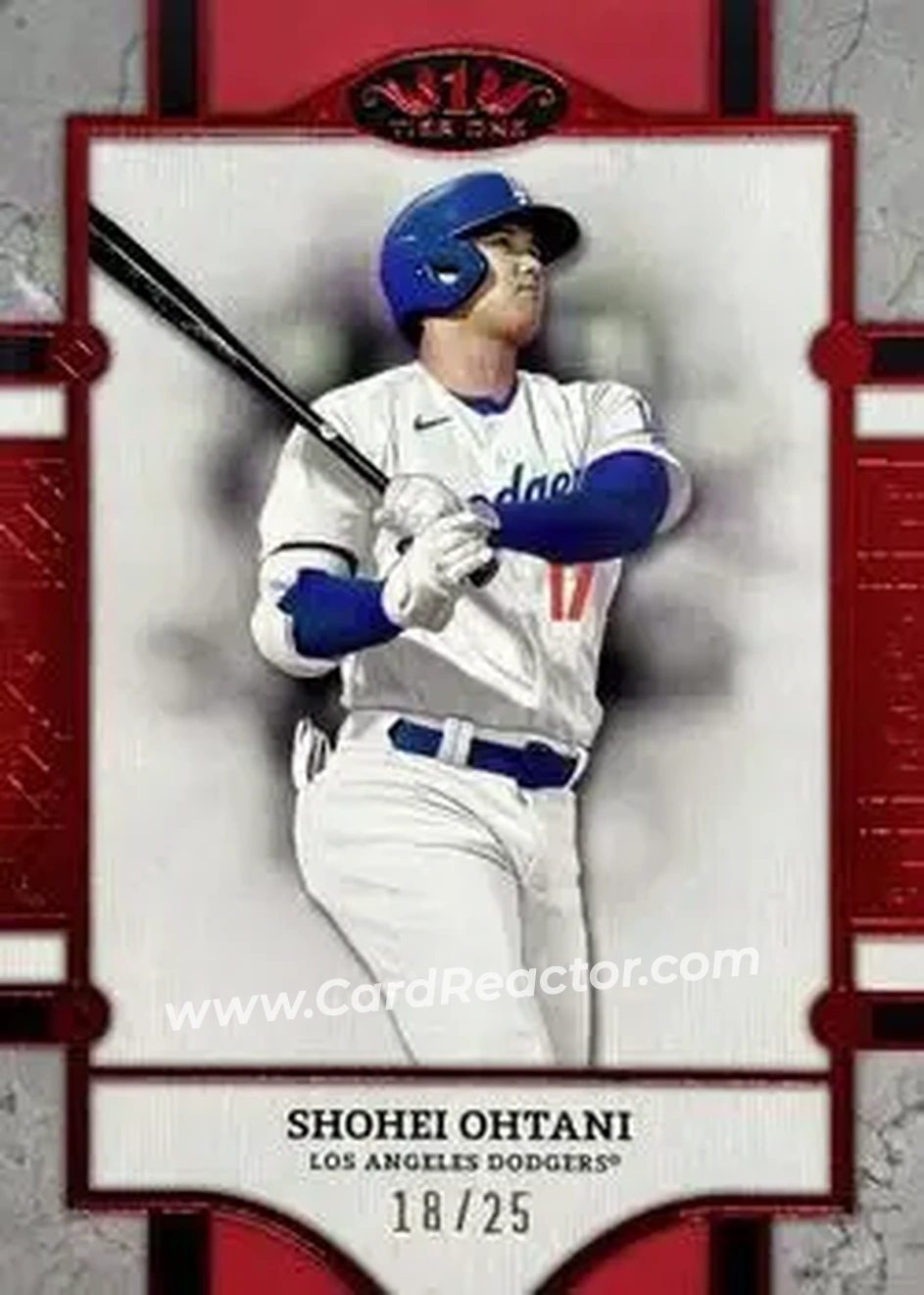 2024 Topps Tier One - Red Foil #21 - Shohei Ohtani - Los Angeles Dodgers