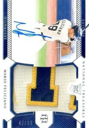 2021 Panini National Treasures #242 - Mario Feliciano - Milwaukee Brewers