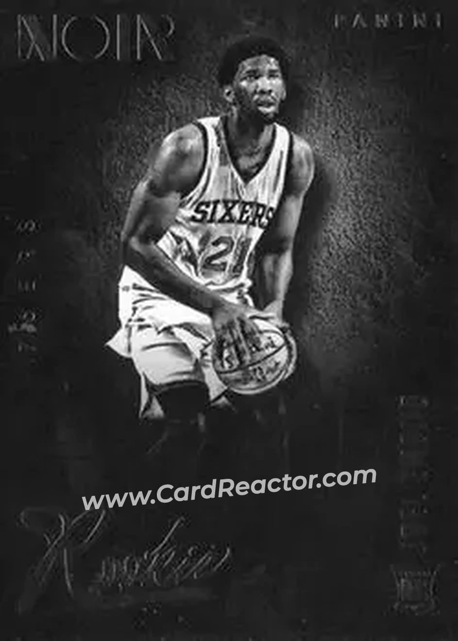 2014-15 Panini Noir #97 - Joel Embiid - Philadelphia 76ers