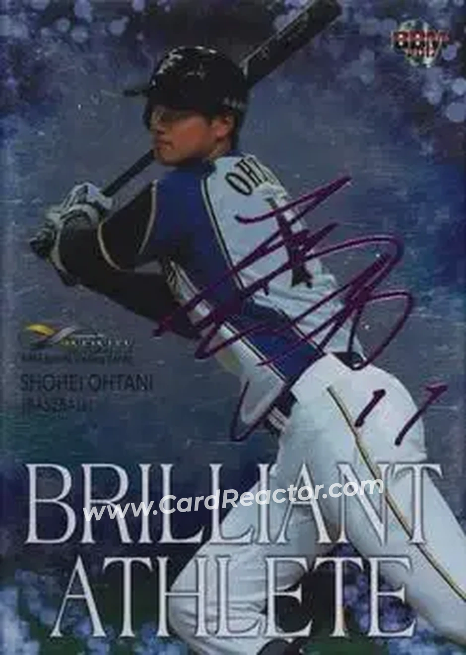 2017 BBM Infinity - Brilliant Athlete Purple Foil Autograph #BA03 - Shohei Ohtani - Hokkaido Nippon-Ham Fighters