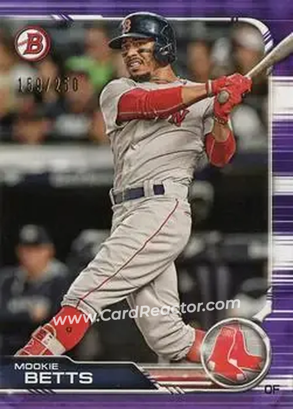 2019 Bowman - Purple #50 - Mookie Betts - Boston Red Sox