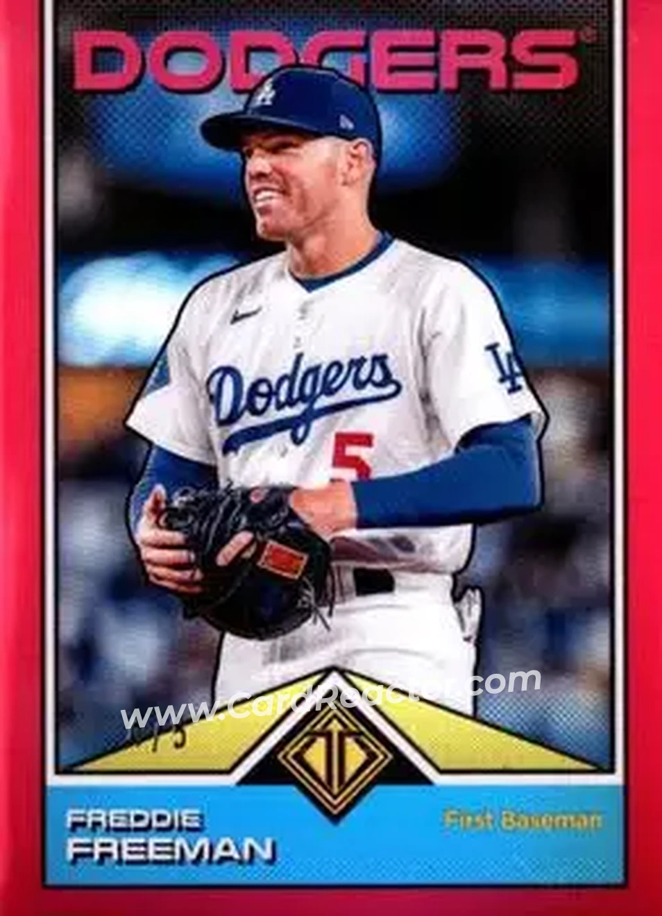 2024 Topps Transcendent Collection - Image Variation Red Refractor #61 - Freddie Freeman - Los Angeles Dodgers