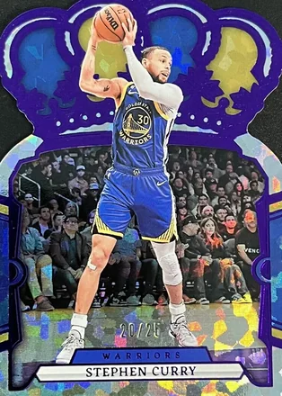 2023-24 Panini Crown Royale - Crystal Purple #33 - Stephen Curry - Golden State Warriors