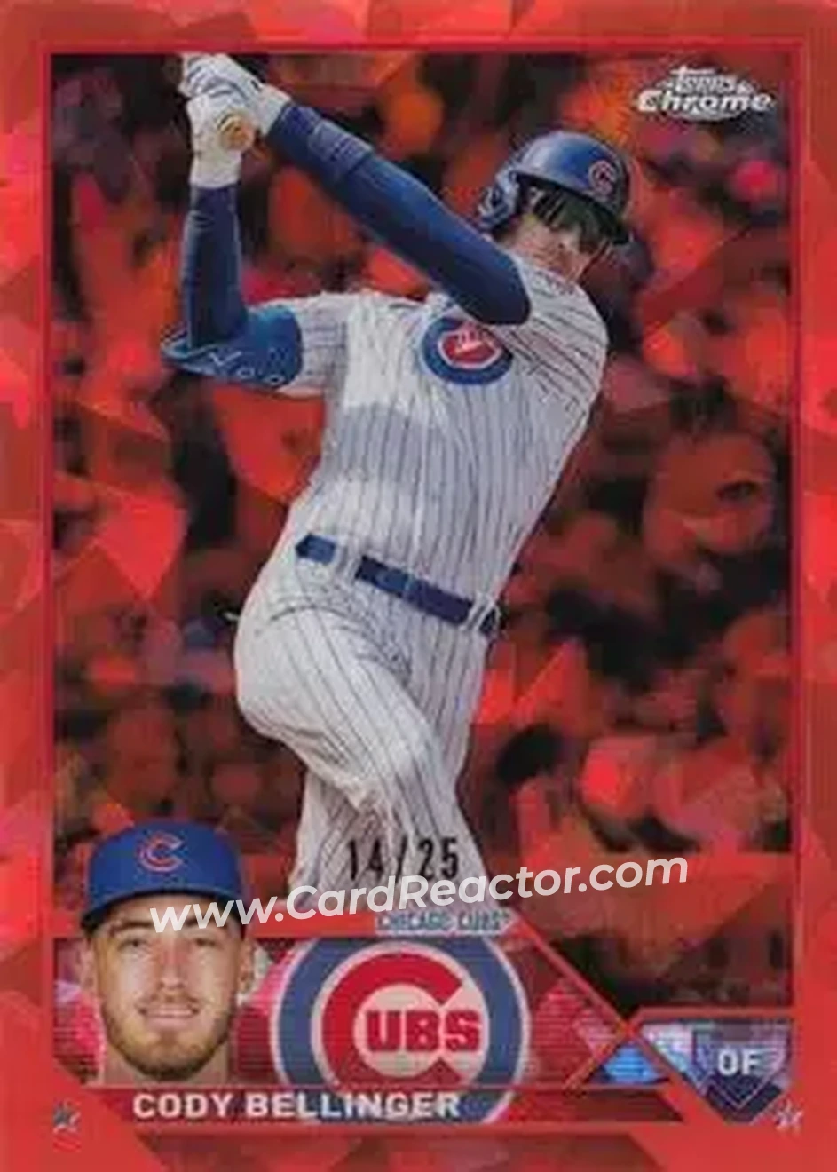 2023 Topps Chrome Update Sapphire Edition - Orange #USCS300 - Cody Bellinger - Chicago Cubs - Front