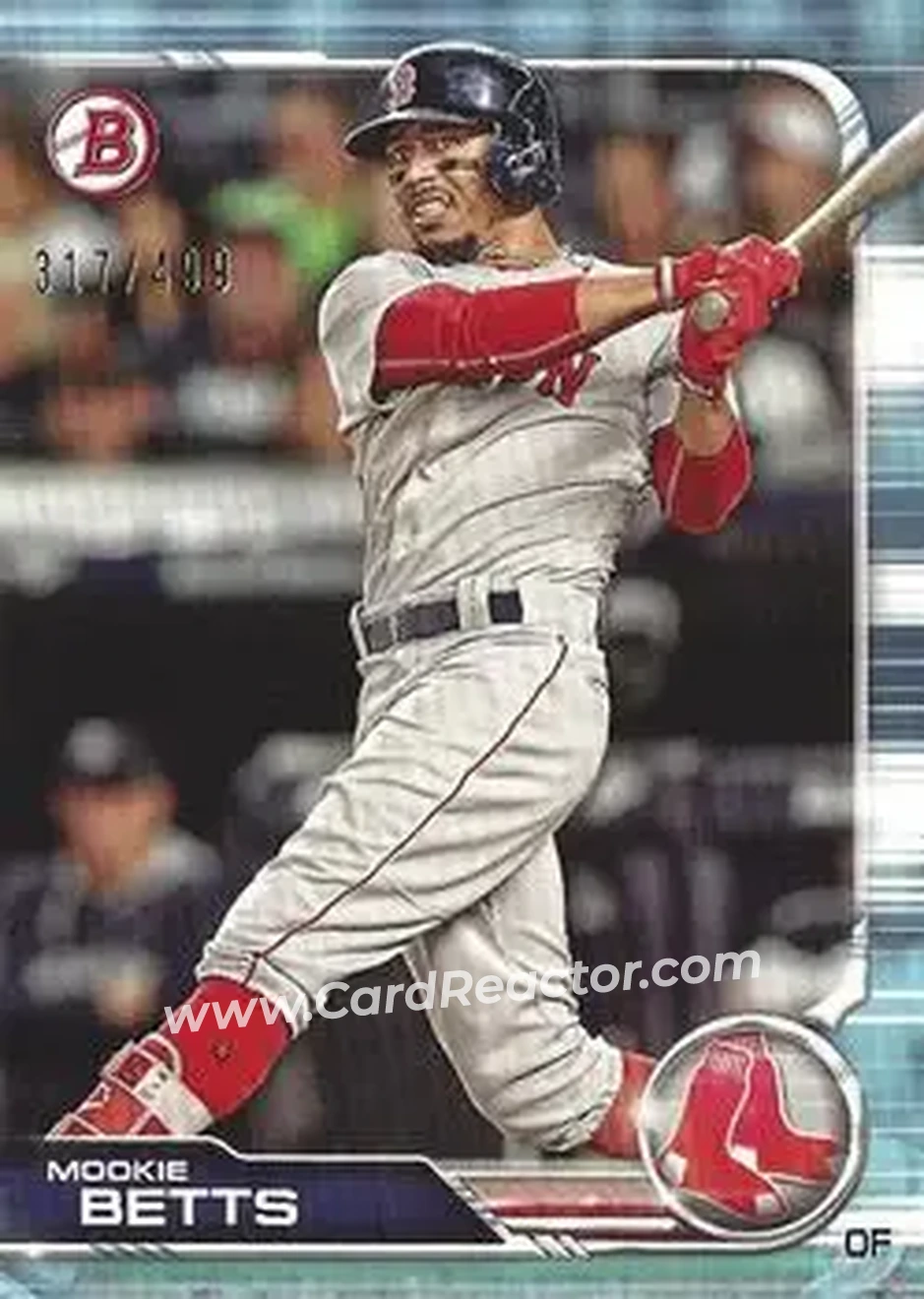 2019 Bowman - Sky Blue #50 - Mookie Betts - Boston Red Sox