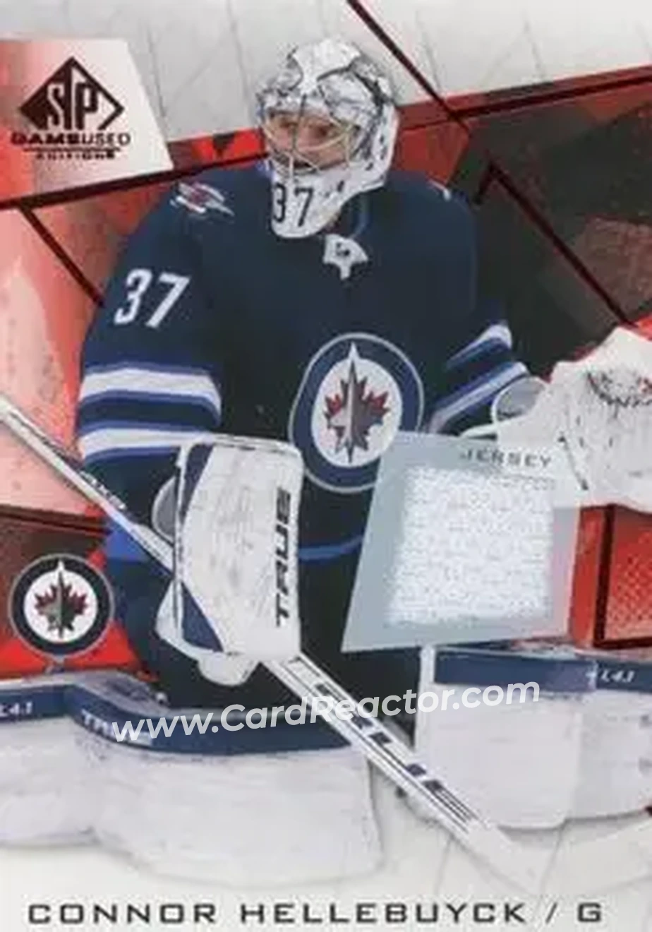 2021-22 SP Game Used - Red Jersey #40 - Connor Hellebuyck - Winnipeg Jets - Front 2021-22 SP Game Used - Red Jersey #40 - Connor Hellebuyck - Winnipeg Jets - Front