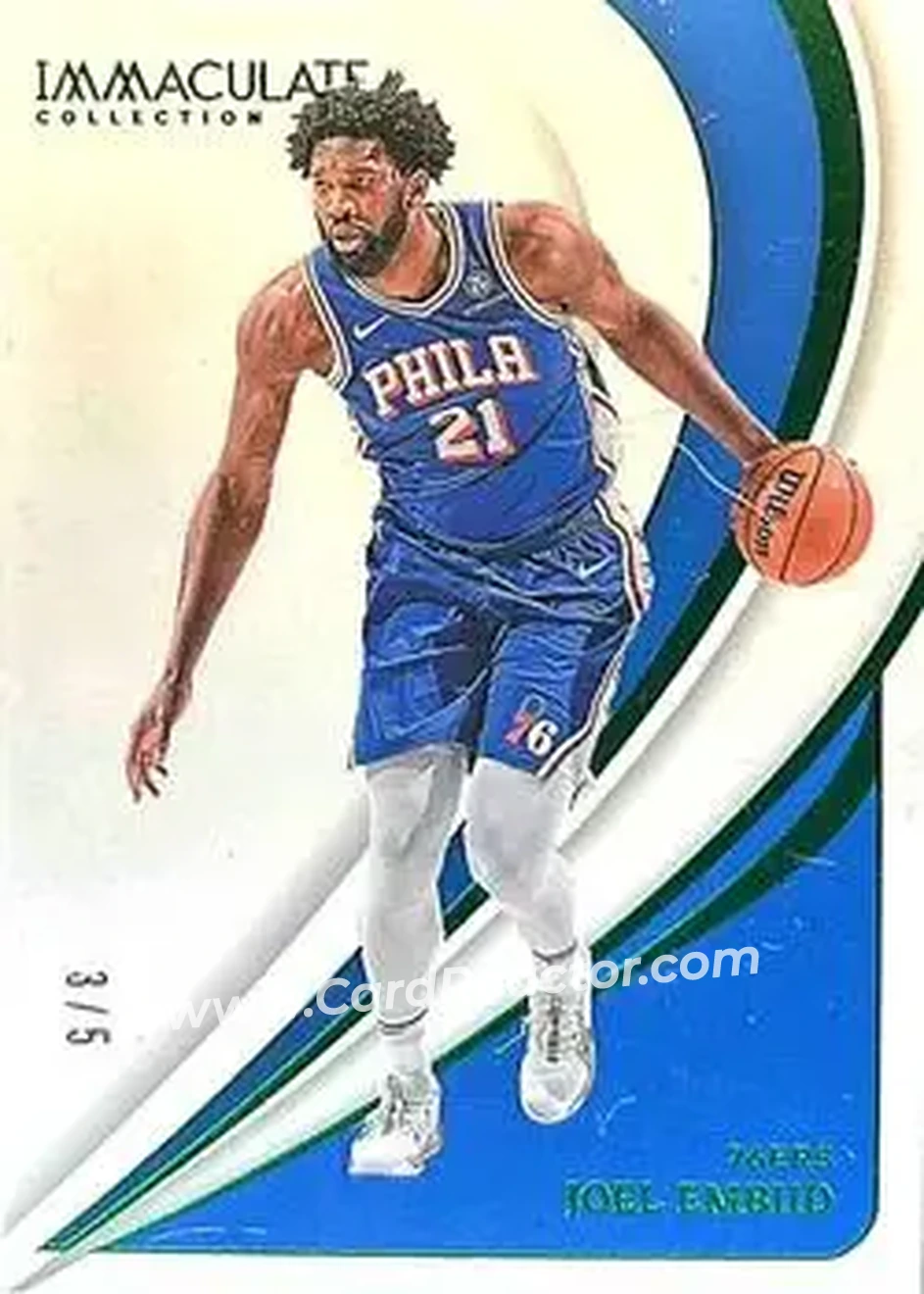 2023-24 Panini Immaculate Collection - Green #41 - Joel Embiid - Philadelphia 76ers - Front