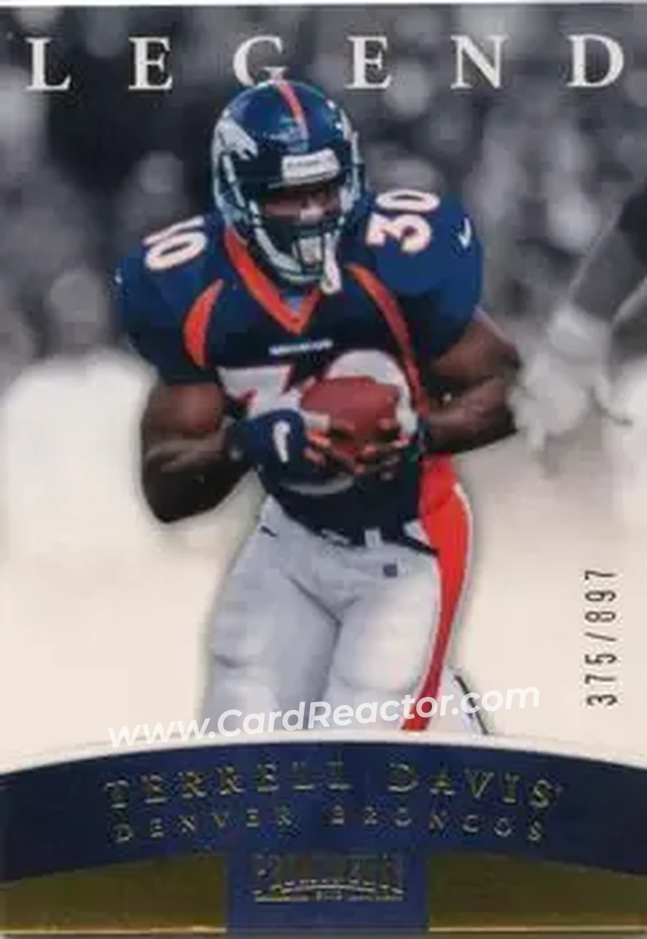 2012 Panini Prominence - Gold #143 - Terrell Davis - Denver Broncos - Front 2012 Panini Prominence - Gold #143 - Terrell Davis - Denver Broncos - Front